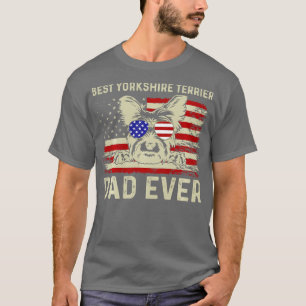 Camiseta Pai Da Vintage Best Yorkie Já Dia de os pais Para