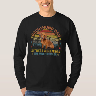 Camiseta Pai Dachshund Como Um Pai Regular Mas Mais Frio