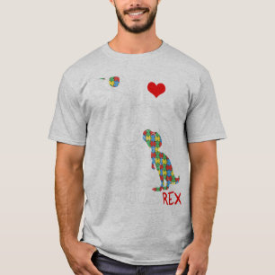 Camiseta Pai Dadasauro Rex Autismo Sensibilização Pai Org