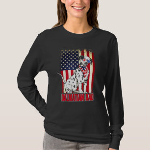 Camiseta Pai Dalmático - Bandeira Americana Incomodada