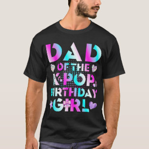 Camiseta Pai das Meninas de Aniversário do K-Pop Música Cor