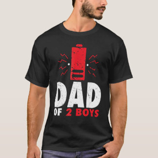 Camiseta Pai De 2 Boias Dia de os pais 2 Com Cabos De Bater