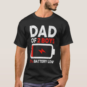 Camiseta Pai De 2 Boys De Bateria Baixa