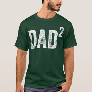 Camiseta Pai De 2 Crianças Segundo segundo De Bebê Quadrado