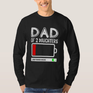 Camiseta Pai De 2 Filhas Modo De Baixo Consumo De Energia D