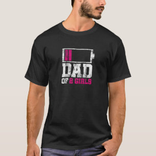Camiseta PAI de 2 garotas Engraçadas Presentes de Filhos Pa