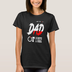 Camiseta Pai De 2 Meninos 1 Menina Pai Ou Avô De 3 K
