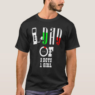Camiseta Pai De 2 Meninos 1 Menina Pai Ou Avô De 3 K