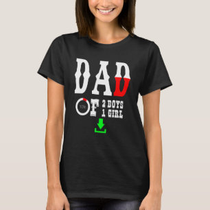 Camiseta Pai De 2 Meninos 1 Menina Pai Ou Avô De 3 K