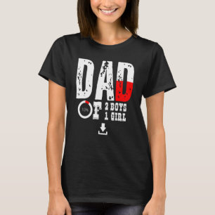 Camiseta Pai De 2 Meninos 1 Menina Pai Ou Avô De 3 K