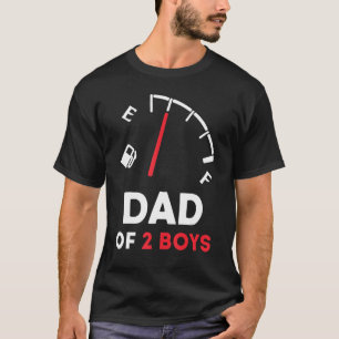 Camiseta Pai de 2 meninos Engraçado Presente do Son Dia de 