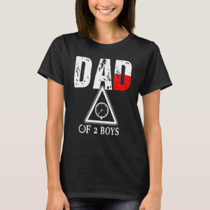 Camiseta Pai De 2 Meninos Pai Ou Avô De 2 Crianças 15
