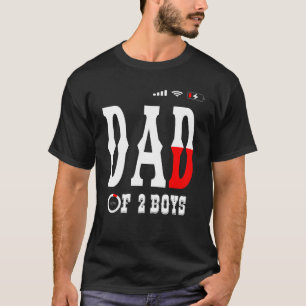 Camiseta Pai De 2 Meninos Pai Ou Avô De 2 Crianças 15