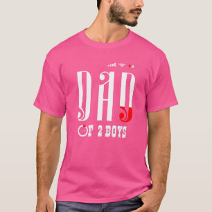Camiseta Pai De 2 Meninos Pai Ou Avô De 2 Crianças 25