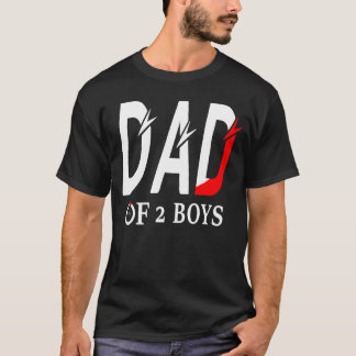 Camiseta Pai De 2 Meninos Pai Ou Avô De 2 Crianças 83