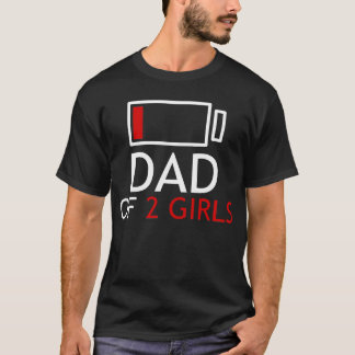 Camiseta pai de 2 raparigas