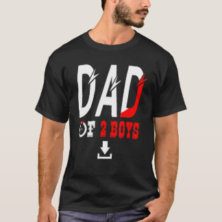 Camiseta Pai De 2 Rapazes Pai Ou Avô De 2 Crianças 44
