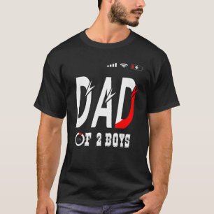 Camiseta Pai De 2 Rapazes Pai Ou Avô De 2 Crianças 47