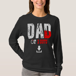 Camiseta Pai De 2 Rapazes Pai Ou Avô De 2 Crianças 55