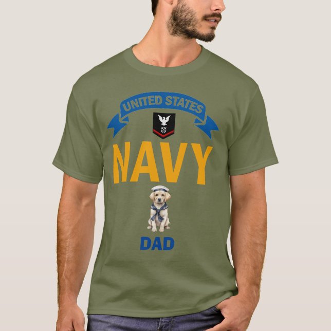 Camiseta Pai de 3ª Classe do Sub oficial do Labrador (Frente)
