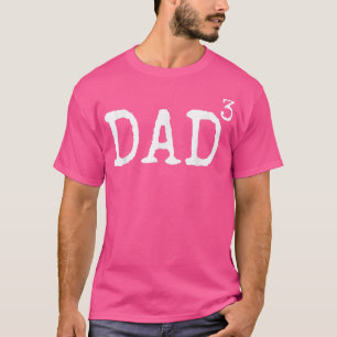 Camiseta Pai De 3 Presentes De Crianças Pais Cortados Pai A