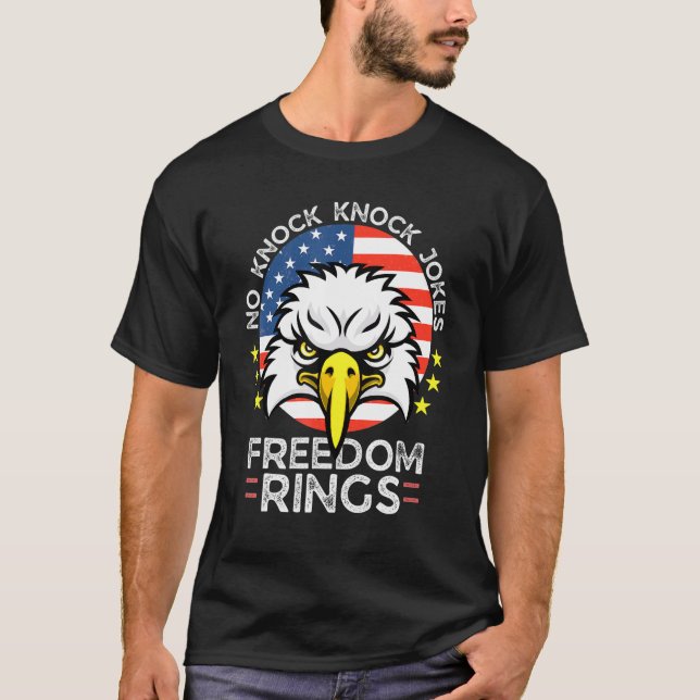 Camiseta Pai De 4 De Julho De Liberdade De Piada (Frente)