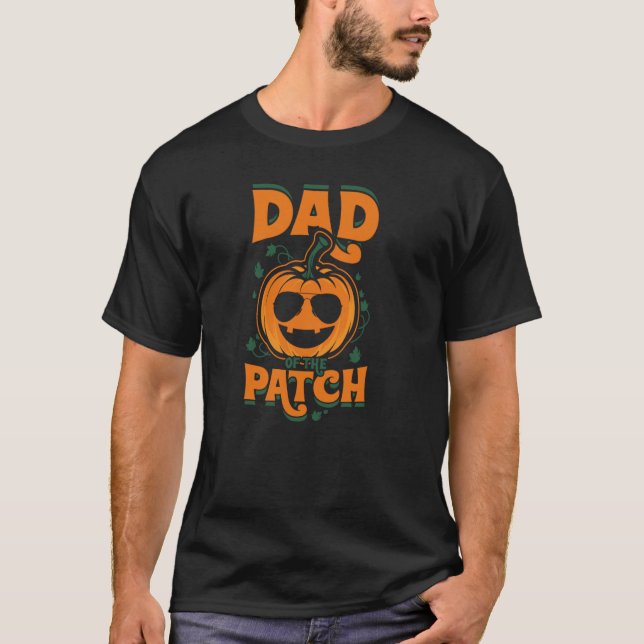 Camiseta Pai de abóbora da família de patch mais quente Hal (Frente)