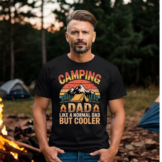 Camiseta Pai de acampamento como um Pai normal, mas retrato (Criador carregado)