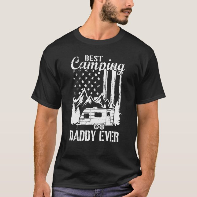 Camiseta Pai De Acampamento De Menores Nunca Pai De Bandeir (Frente)