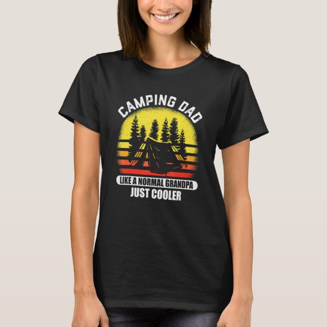 Camiseta Pai De Acampamento De Menores Para Camper Como Um  (Frente)