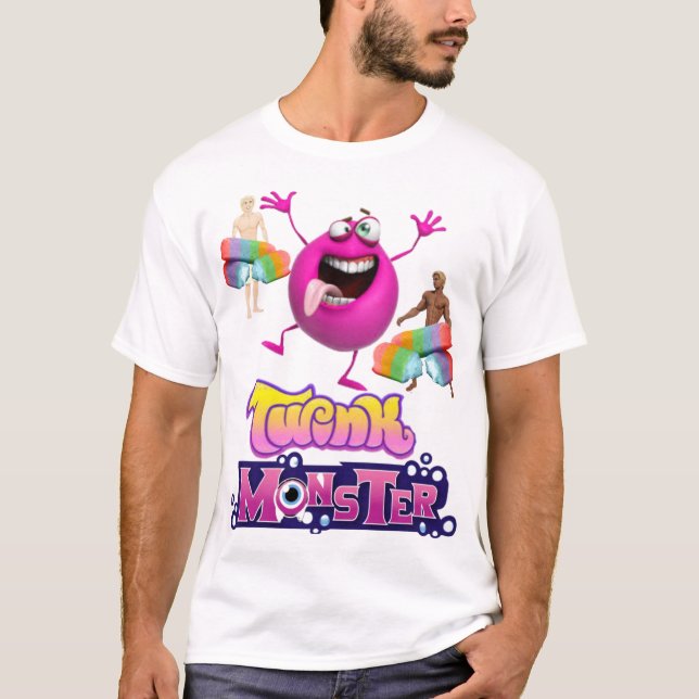 Camiseta PAI de Açúcar Orgulho gay LGBTQ+ TWINTER MONSTER (Frente)
