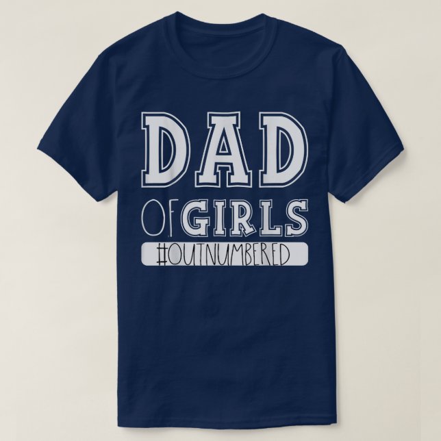 Camiseta Pai de adolescentes com pai engraçado numerado  (Frente do Design)