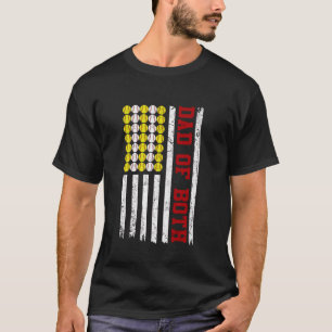 Camiseta Pai de ambos os beisebol Dia de os pais de softbal