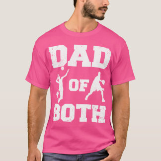 Camiseta Pai De Ambos Os Pais Engraçados De Voleibol