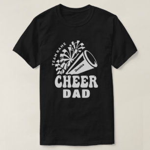 Camiseta Pai de animação com o nome personalizado da equipe