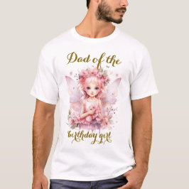 Camiseta Pai de aniversário da festa do chá floral Pastel F