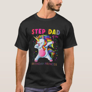 Camiseta Pai De Aniversário Da Princesa Unicórn Girl