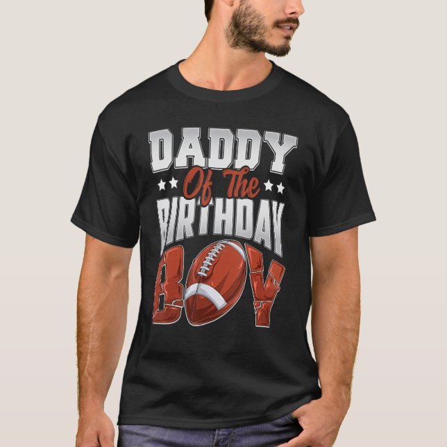 Camiseta Pai de aniversário de futebol Boy Family Baller po (Frente)