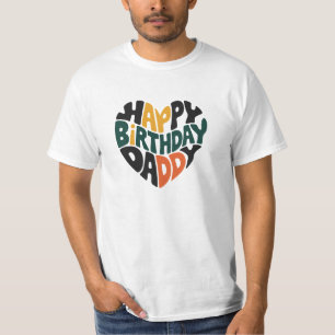 Camiseta pai de aniversário feliz