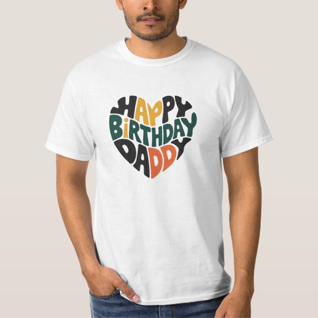 Camiseta pai de aniversário feliz (Frente)