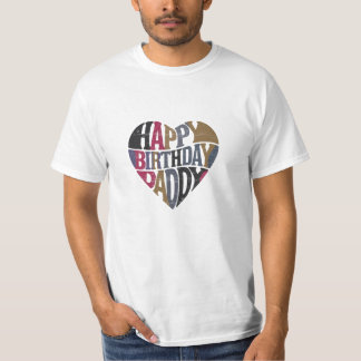 Camiseta pai de aniversário feliz