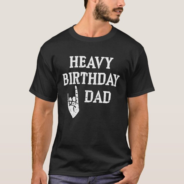 Camiseta Pai de aniversário intenso Grunge Viking e Metal R (Frente)
