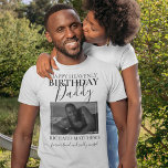 Camiseta Pai de aniversário intenso | Memorial de Fotografi<br><div class="desc">Camisa memorial de Pai de aniversário intensa,  com foto e texto editável. Todos os estilos de fonte,  tamanhos e cores podem ser alterados clicando no link personalizar depois de personalizar.</div>