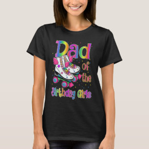 Camiseta Pai de Aniversário Raparigas Rolling Skate Família