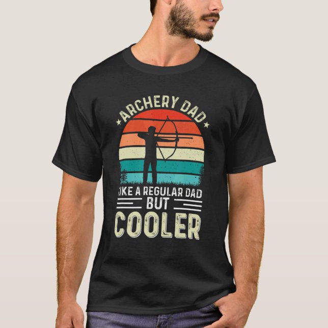 Camiseta Pai De Arqueiro Como Um Pai Regular Para Os Pais P (Frente)