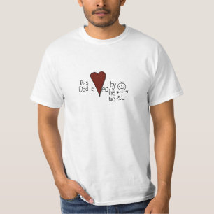 Camiseta Pai de Arte de Crianças Engraçadas é Amado