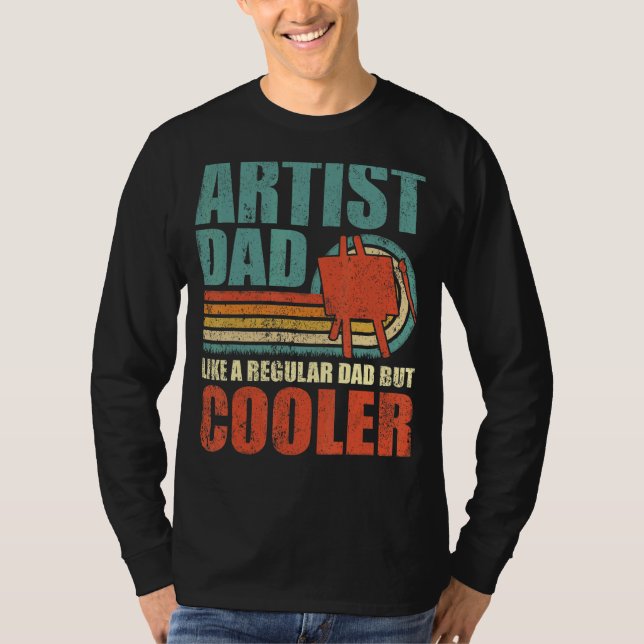 Camiseta Pai De Artista Do Mens Como Um Pai Regular, Mas Go (Frente)