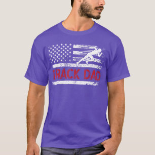 Camiseta Pai de atleta de atletismo da bandeira dos EUA Tra