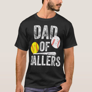 Camiseta Pai De Atletas Engraçado Pai De Beisebol E Softbol