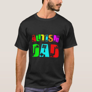 Camiseta Pai de autismo Mãe Pai Papai Consciência Autista 